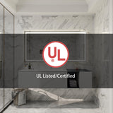 LED Backlit Bathroom Vanity Mirror with Dual Lighting, Anti-Fog, 3-Color Dimmable CRI90+, Memory Function, and Shatter-Proof Glass