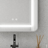 19-1/4 in. W x 27-1/4 in. H Surface Mount Right LED Light Mirror Anti-Fog Medicine Cabinet