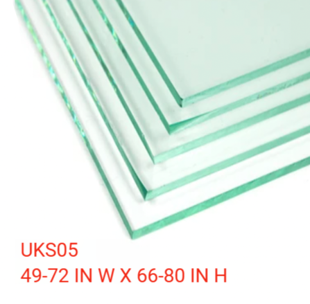 UKS05 SLIDING DOOR GLASS W/ 8' HANDLE OPENING GLASS WITH ENDURO SHIELD COATING ON BOTH