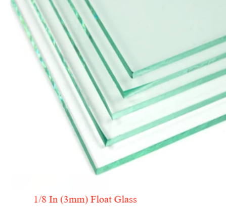 1/8 in(3MM) FLOAT GLASS WITH SAND EDGES