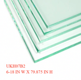 SWING DOOR GLASS - SIDE PANEL W/ 3 CLAMP CUTS   (BARE GLASS)