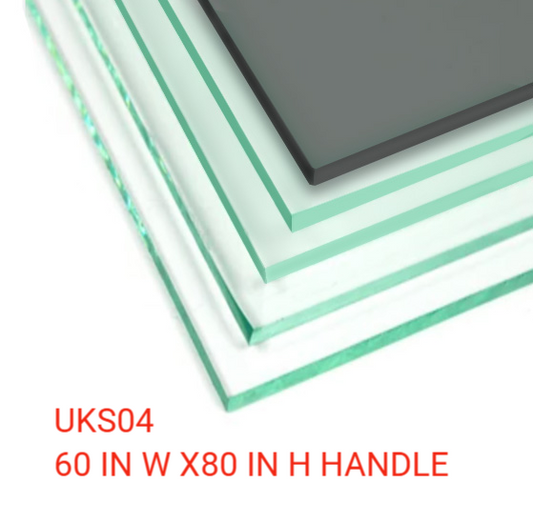 UKS04 SLIDING DOOR GLASS WITH 12' HANDLE OPENING WITH ENDURO SHIELD COATING ON BOTH SIDES
