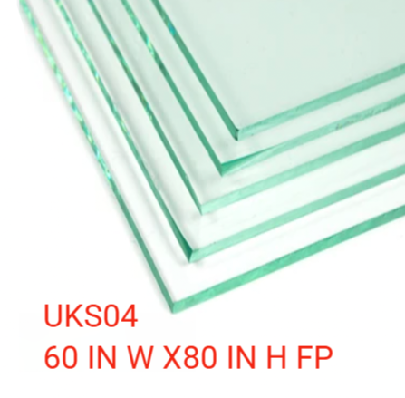 UKS04 60' X 80' SLIDING DOOR GLASS WITH 1 7/8' FINGER PULL OPENING GLASS WITH ENDURO SHIELD COAT
